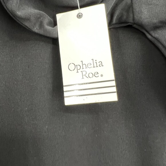 Black Tunic Top Size Medium Women's Middle seam New Ophelia Roe - Picture 12 of 12